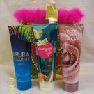 Gold Pink Custom Made to Order Gift Bag Bath & Body Works Body Cream 3 Tubes