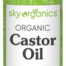 Castor Oil USDA Organic Cold-Pressed (16oz) 100% Pure Hexane-Free Castor Oil