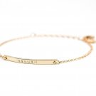 16K Gold Your Name Bar Bracelet - Personalized gift Gold Plated bar