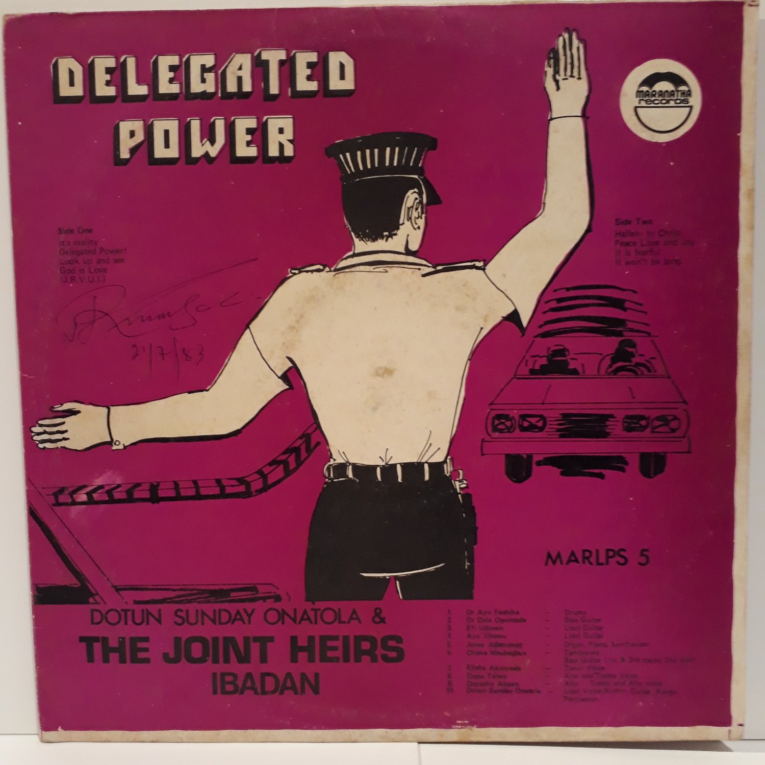 DOTUN SUNDAY ONATOLA & THE JOINT HEIRS IBADAN delegated power AFRO GOSPEL REGGAE SOUL SYNTH mp3