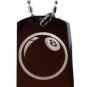8 Ball Eight Pool Billiards Cue - Dog Tag w/ Metal Chain Necklace
