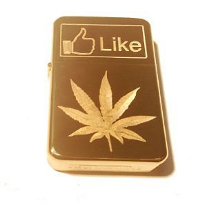 Vector Custom Engraved Butane Lighter - Like "Like It" Button Weed POT Marijuana