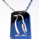 Penguin Bird Cold Weather Animal Standing - Dog Tag w/ Metal Chain Necklace