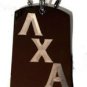Fraternity House Greek Symbol Lambda Chi Alpha - Dog Tag w/ Metal Chain Necklace
