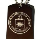 CIA Central Intelligence Military Agency Seal - Dog Tag w/ Metal Chain Necklace