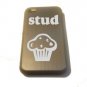 Stud Muffin Picture Funny Novel Logo - APPLE iPhone 4 / 4s Aluminum Silver Case