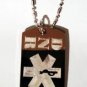 Medical Emergency DNR Do Not Resuscitate Logo - Dog Tag w/ Metal Chain Necklace