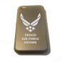 USAF Proud AIR FORCE Father Engraved - APPLE iPhone 4 / 4s Aluminum Silver Case
