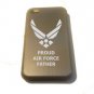 USAF Proud AIR FORCE Father Engraved - APPLE iPhone 4 / 4s Aluminum Silver Case