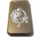 Dragon Chinese Character Engraved Logo- APPLE iPhone 4 / 4s Aluminum Silver Case