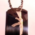 Military Dog Tag Metal Chain Necklace - AK-47 Automatic Gun Military Protection
