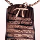Military Dog Tag Metal Chain Necklace - Math Mathematics Pi Pie 3.14159 Novelty