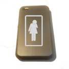 Zombie Girl Ladies Women Bathroom - APPLE iPhone 4 / 4s Aluminum Silver Case