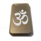 Hinduism Hindu Om Aum Symbol Logo - APPLE iPhone 4 / 4s Aluminum Silver Case