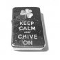 Vector Custom Engraved Butane Lighter - Keep Calm and Chive on Lucky Clover