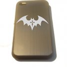 Dark BAT with Gothic Cross Engraved - APPLE iPhone 4 / 4s Aluminum Silver Case