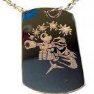 Paintball Shoot Em Game Paint Gun Guy Sport - Dog Tag w/ Metal Chain Necklace