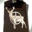 Deer Buck Shot Gun Scope Target Hunting Hunt - Dog Tag w/ Metal Chain Necklace
