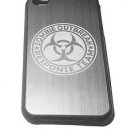 Zombie Outbreak Response Team Biohazzard FITS iPhone 4 4s Aluminum Silver Case