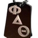 Fraternity House Greek Symbol Phi Delta Theta - Dog Tag w/ Metal Chain Necklace