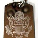 United States Armed Forces Presidential Eagle - Dog Tag w/ Metal Chain Necklace