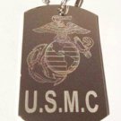 United States of America Marine Core USMC Logo - Dog Tag w/ Metal Chain Necklace
