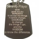 Holy Serenity Prayer Christian Christ Religion - Dog Tag w/ Metal Chain Necklace