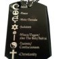 Coexist Various Religious Symbols Logo - Dog Tag w/ Metal Chain Necklace