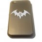 Dark BAT with Gothic Cross Engraved - FITS iPhone 4 / 4s Aluminum Silver Case