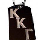 Sorority House Greek Symbol Kappa Kappa Gamma - Dog Tag w/ Metal Chain Necklace