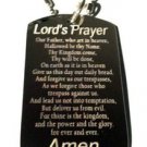 Matthew 6:9-13 Holy Bible Lords Prayer Jesus - Dog Tag w/ Metal Chain Necklace