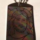 Holy Jesus Christ Face Christian Religion - Dog Tag w/ Metal Chain Necklace