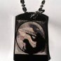 Duck Bird Deer Hunting Dog & Man w/ Gun - Dog Tag w/ Metal Chain Necklace