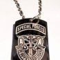 US Armed Forces De Oppresso Liber Seal  - Dog Tag w/ Metal Chain Necklace