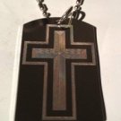 Jesus Christ Christian Religious Classic Cross - Dog Tag w/ Metal Chain Necklace