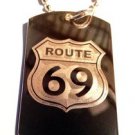 Military Dog Tag Metal Chain Necklace - Route 69 Novelty Funny Sexy Street Sign