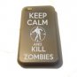 Keep Calm and Kill Zombie Engrvd Logo - FITS iPhone 4 / 4s Aluminum Silver Case