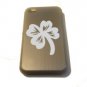 Lucky Four Leaf Clover Engraved Logo - FITS iPhone 4 / 4s Aluminum Silver Case