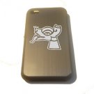 Aztec ART DOG Engraved Logo - FITS iPhone 4 / 4s Aluminum Silver Case