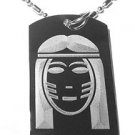 Military Dog Tag Metal Chain Necklace - Native American Indian Chief Warrior