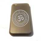 Hindu Lord Gayatri Mantra Aum Om Logo - FITS iPhone 4 / 4s Aluminum Silver Case
