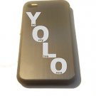 Yolo You Only Live Once Engraved Logo - FITS iPhone 4 / 4s Aluminum Silver Case
