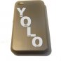 Yolo You Only Live Once Engraved Logo - FITS iPhone 4 / 4s Aluminum Silver Case