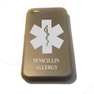 Medical Penicillin Allergy Engraved - FITS iPhone 4 / 4s Aluminum Silver Case