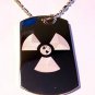Radioactive Earth Globe World Logo  - Dog Tag w/ Metal Chain Necklace
