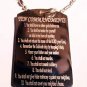 TEN Commandments From Jesus Christian Christ - Dog Tag w/ Metal Chain Necklace