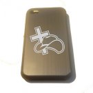 Cowboy HAT Christ Cross Engraved Logo- FITS iPhone 4 / 4s Aluminum Silver Case