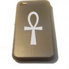 Classic Ankh Egyptian Cross Engraved - FITS iPhone 4 4s Aluminum Silver Case