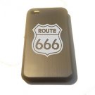 Route 666 Devil Zombie Engraved Logo - FITS iPhone 4 / 4s Aluminum Silver Case