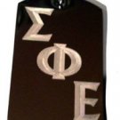 Fraternity Greek Symbol Sigma Phi Epsilon Frat - Dog Tag w/ Metal Chain Necklace